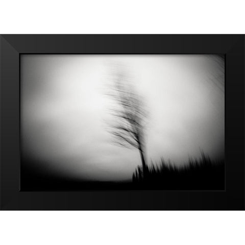Shadow Dancer Black Modern Wood Framed Art Print by Fuhg, Dorit