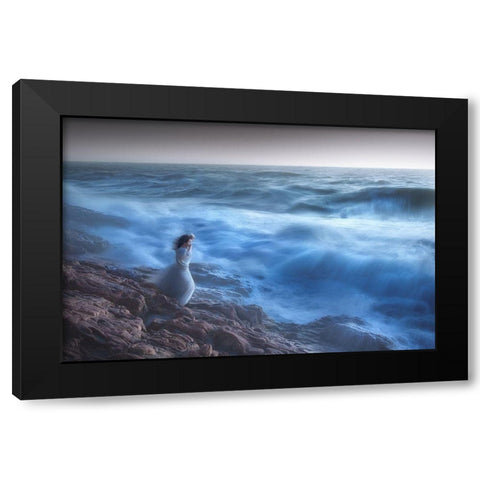 Im Not Afraid! Black Modern Wood Framed Art Print with Double Matting by Lazzarotti, Paolo