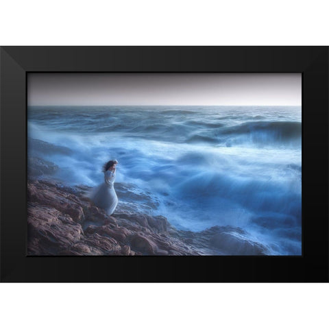 Im Not Afraid! Black Modern Wood Framed Art Print by Lazzarotti, Paolo