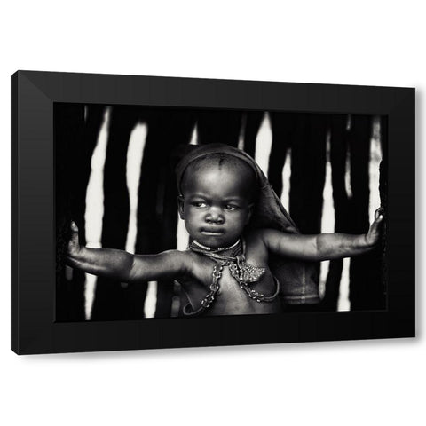 The Kid Black Modern Wood Framed Art Print by Flour, Piet