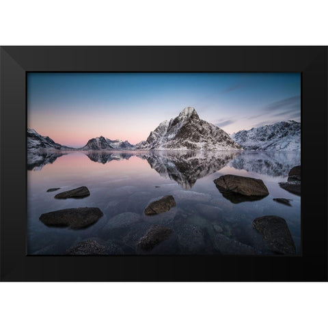 Arctic Mirror Black Modern Wood Framed Art Print by Hoffmann, Raymond