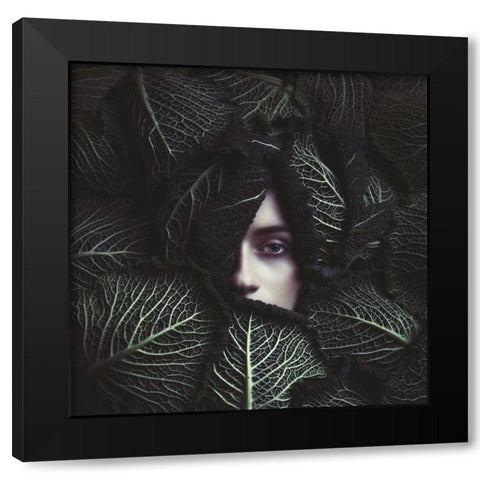 Cabbage Black Modern Wood Framed Art Print with Double Matting by Russocka, Magdalena