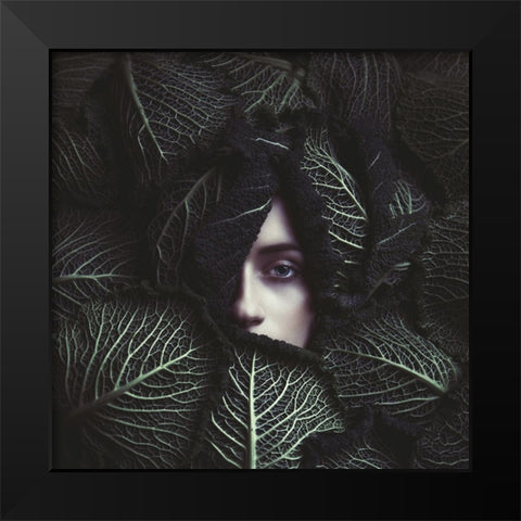 Cabbage Black Modern Wood Framed Art Print by Russocka, Magdalena