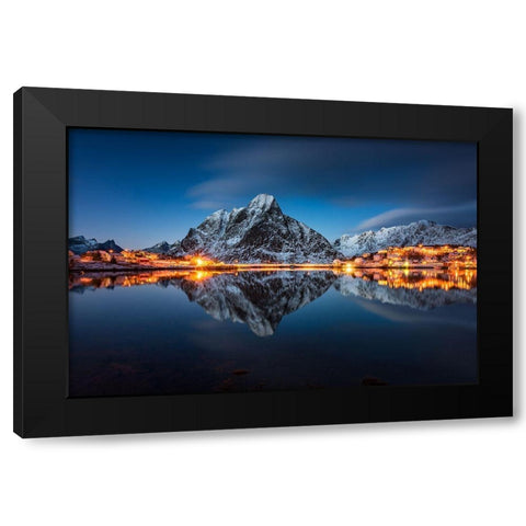 Blue Hour Black Modern Wood Framed Art Print by Hoffmann, Raymond