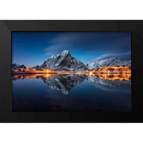 Blue Hour Black Modern Wood Framed Art Print by Hoffmann, Raymond