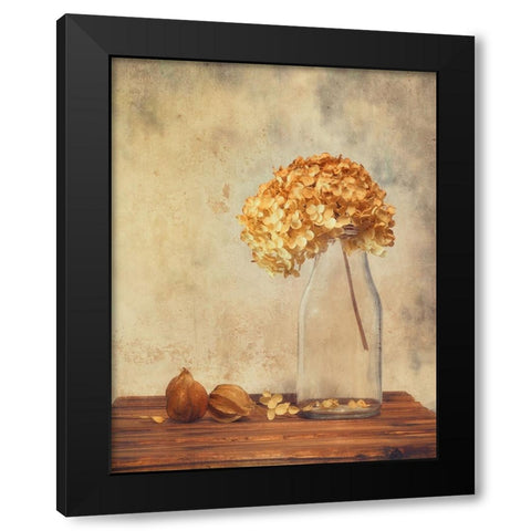 Warm Glow Black Modern Wood Framed Art Print by Pan, Sophie