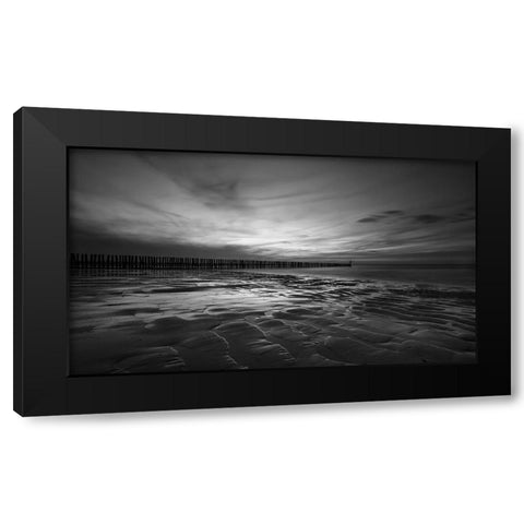 Endless Black Modern Wood Framed Art Print with Double Matting by Schroeyers, Dominic
