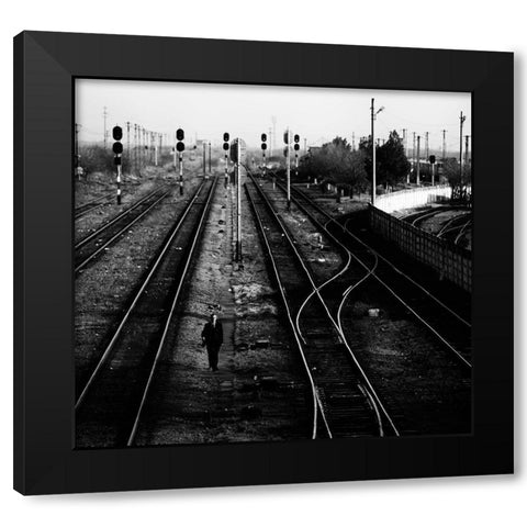 Failure Black Modern Wood Framed Art Print by Oncete, Julien