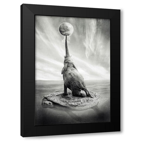 Genesis Black Modern Wood Framed Art Print with Double Matting by Maria Perez, Jose