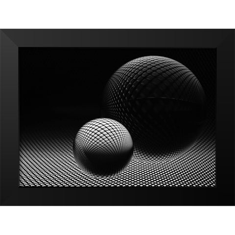 Darkness Black Modern Wood Framed Art Print by Westum, Heidi