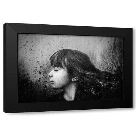 Wind Black Modern Wood Framed Art Print with Double Matting by Ignatova, Desislava