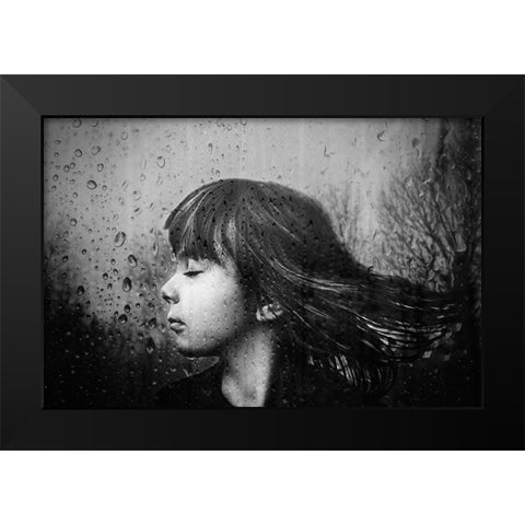 Wind Black Modern Wood Framed Art Print by Ignatova, Desislava