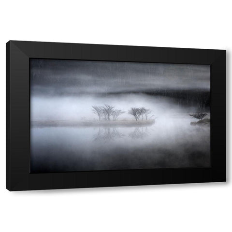 Mysterious Pond Black Modern Wood Framed Art Print with Double Matting by Araya, Teruo