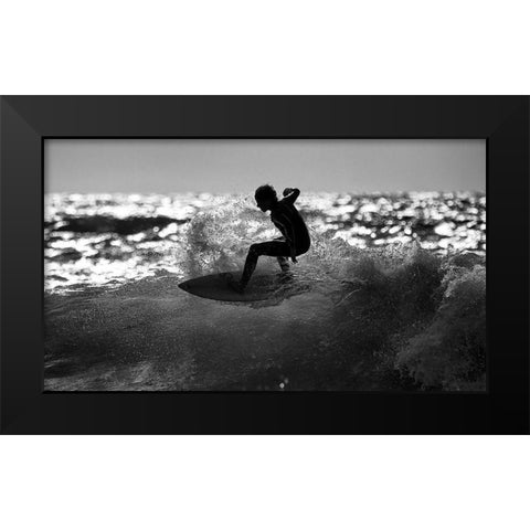 Ride Black Modern Wood Framed Art Print by Bussiba, Eyal
