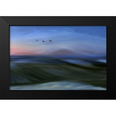 Migrants Black Modern Wood Framed Art Print by Emanuelson, Bjorn