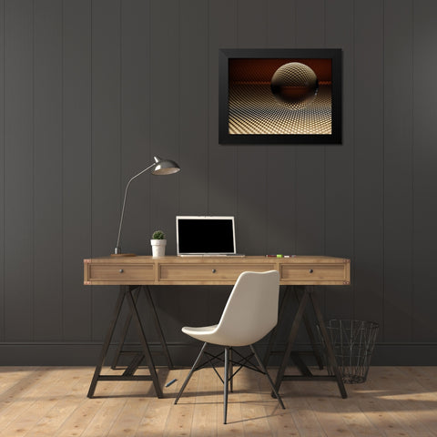 Midnight Black Modern Wood Framed Art Print by Westum, Heidi