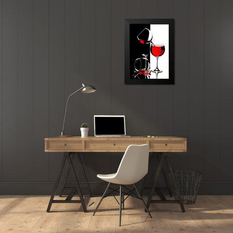 Unstable Equilibrium Black Modern Wood Framed Art Print by Ianeva, Aida