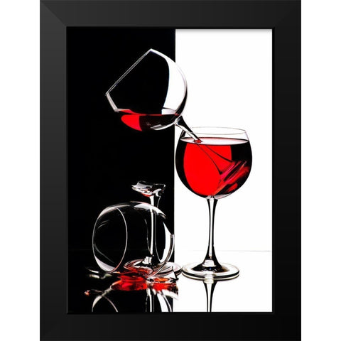 Unstable Equilibrium Black Modern Wood Framed Art Print by Ianeva, Aida