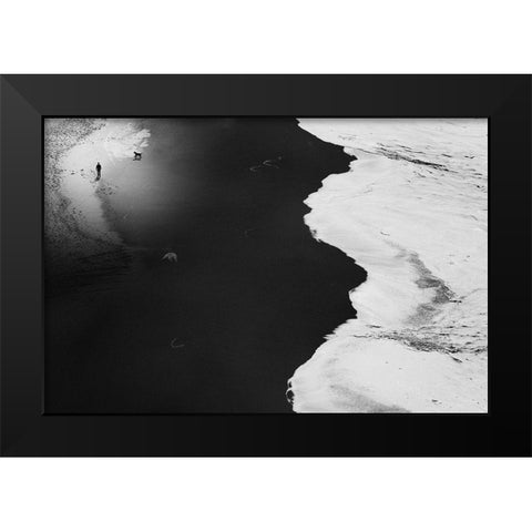 Guess Things Happen That Way Black Modern Wood Framed Art Print by Correia, Rui