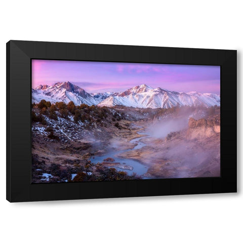 Hot Creek Black Modern Wood Framed Art Print by Gastager, Daniel