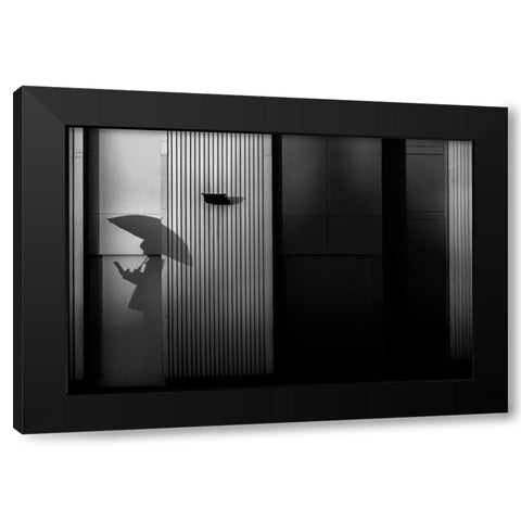 The Shadow Side Black Modern Wood Framed Art Print by Hashimoto, Tetsuya