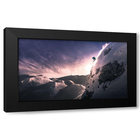 Fly For A While Black Modern Wood Framed Art Print by Bertoncelj, Sandi