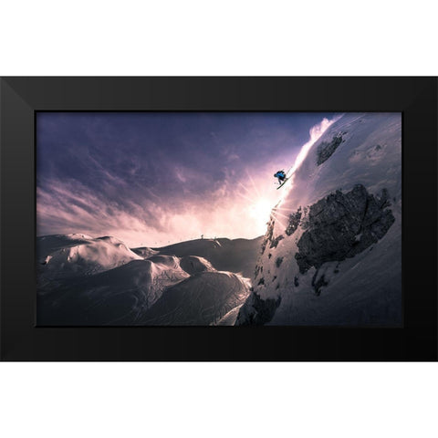 Fly For A While Black Modern Wood Framed Art Print by Bertoncelj, Sandi