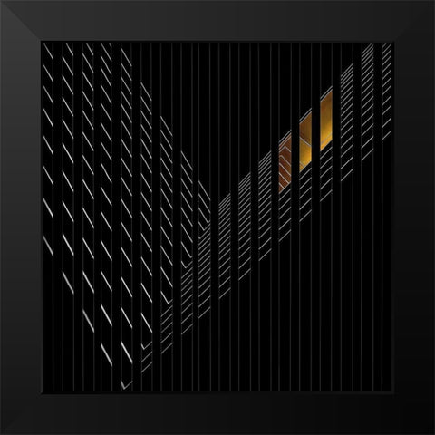 Light Rail Black Modern Wood Framed Art Print by Claes, Gilbert