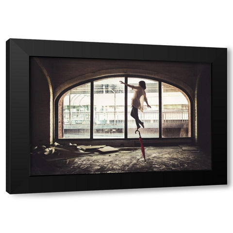 Perseverance Black Modern Wood Framed Art Print by Tajonera Bio, Cj