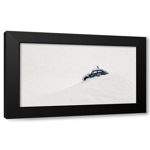 Hard Return From Vacation Black Modern Wood Framed Art Print with Double Matting by Gagnon, Lucie