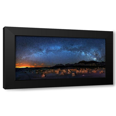 Bisti Egg Garden Black Modern Wood Framed Art Print with Double Matting by Zhu, Hua