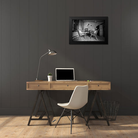 The Usual Fresh News Black Modern Wood Framed Art Print by Ferrara, Carlo