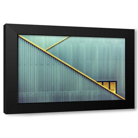 Stairs Black Modern Wood Framed Art Print by Niezen, Jan