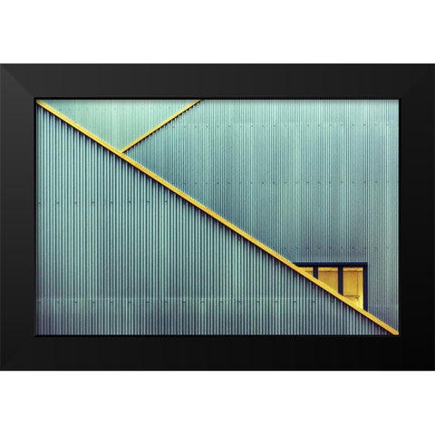 Stairs Black Modern Wood Framed Art Print by Niezen, Jan