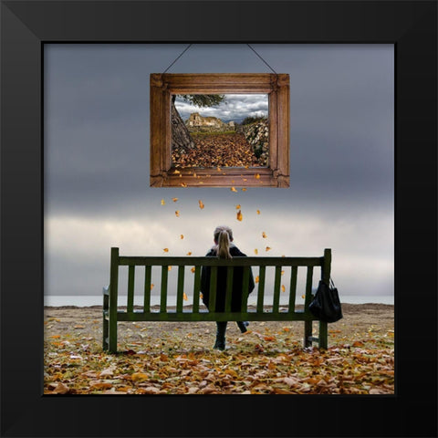 Piece Of Art Black Modern Wood Framed Art Print by Digalakis, George