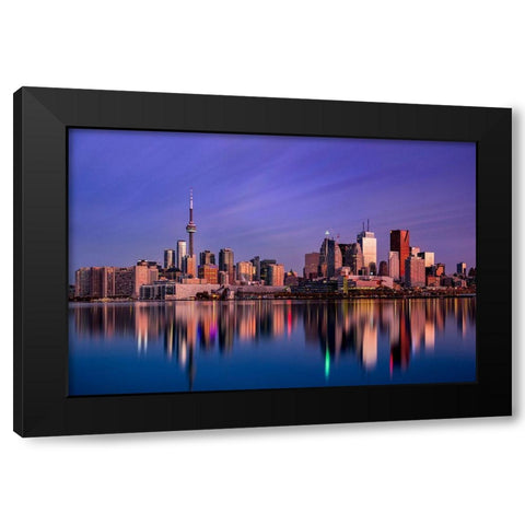 Toronto Sunrise Black Modern Wood Framed Art Print by Crockett, Jason