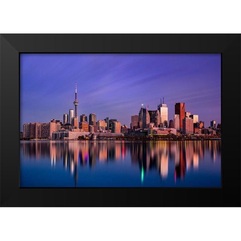 Toronto Sunrise Black Modern Wood Framed Art Print by Crockett, Jason