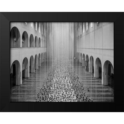 Art Church Black Modern Wood Framed Art Print by Sander, Martin