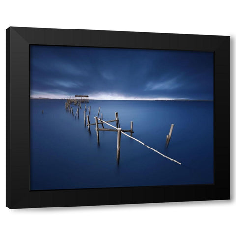 Carrasqueira Azul Black Modern Wood Framed Art Print by Pablo De, Juan