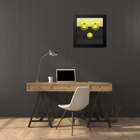 Ooo Black Modern Wood Framed Art Print by Bunjamin, Antonyus