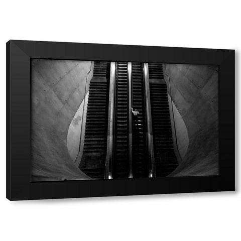 Leaving The Earth Entrails Black Modern Wood Framed Art Print with Double Matting by Alves, Fernando