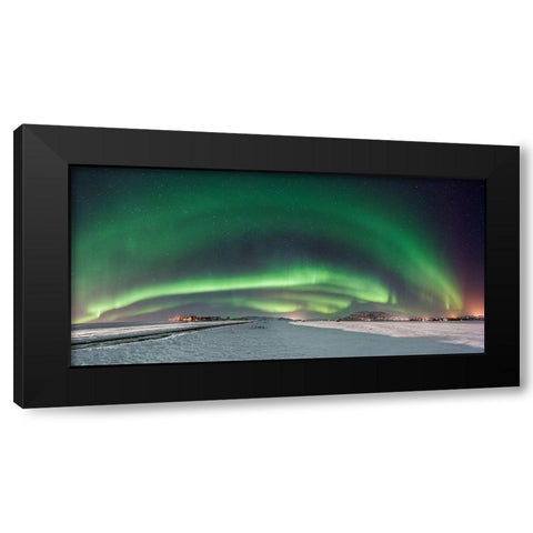 Colors Of Iceland Black Modern Wood Framed Art Print with Double Matting by Jochen, Burger