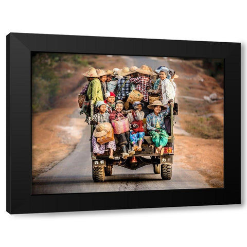 Together Till The End Of The Day Black Modern Wood Framed Art Print by Tagliarino, Marco