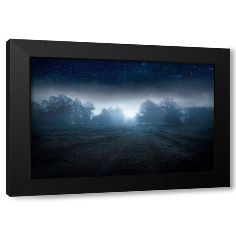Visions Of The Night Black Modern Wood Framed Art Print with Double Matting by Lindsten, Christian