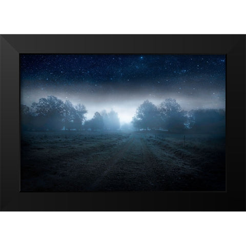 Visions Of The Night Black Modern Wood Framed Art Print by Lindsten, Christian