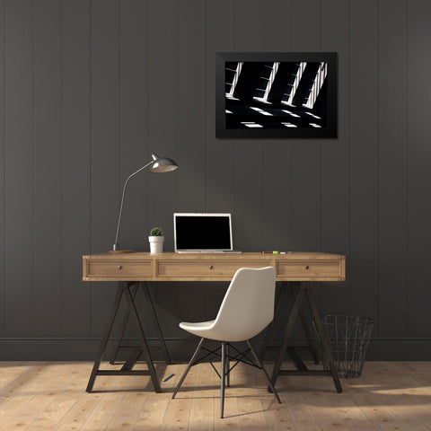 Light Keys Black Modern Wood Framed Art Print by Silva, Manuela