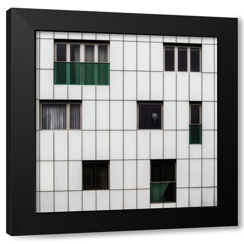 Lonely Places Black Modern Wood Framed Art Print by Vangindertael, Luc