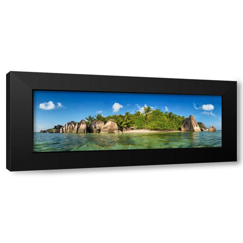 Anse Source Dargent-La Digue-Seychelles Black Modern Wood Framed Art Print with Double Matting by Lenne, Thomas