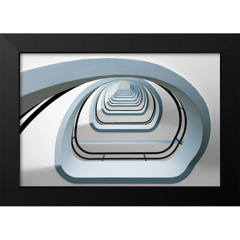 Before The Climb Black Modern Wood Framed Art Print by Van De, Jeroen