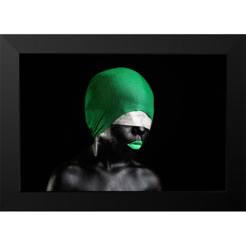 Fear Of The Future Black Modern Wood Framed Art Print by Aldarwish, Fathi